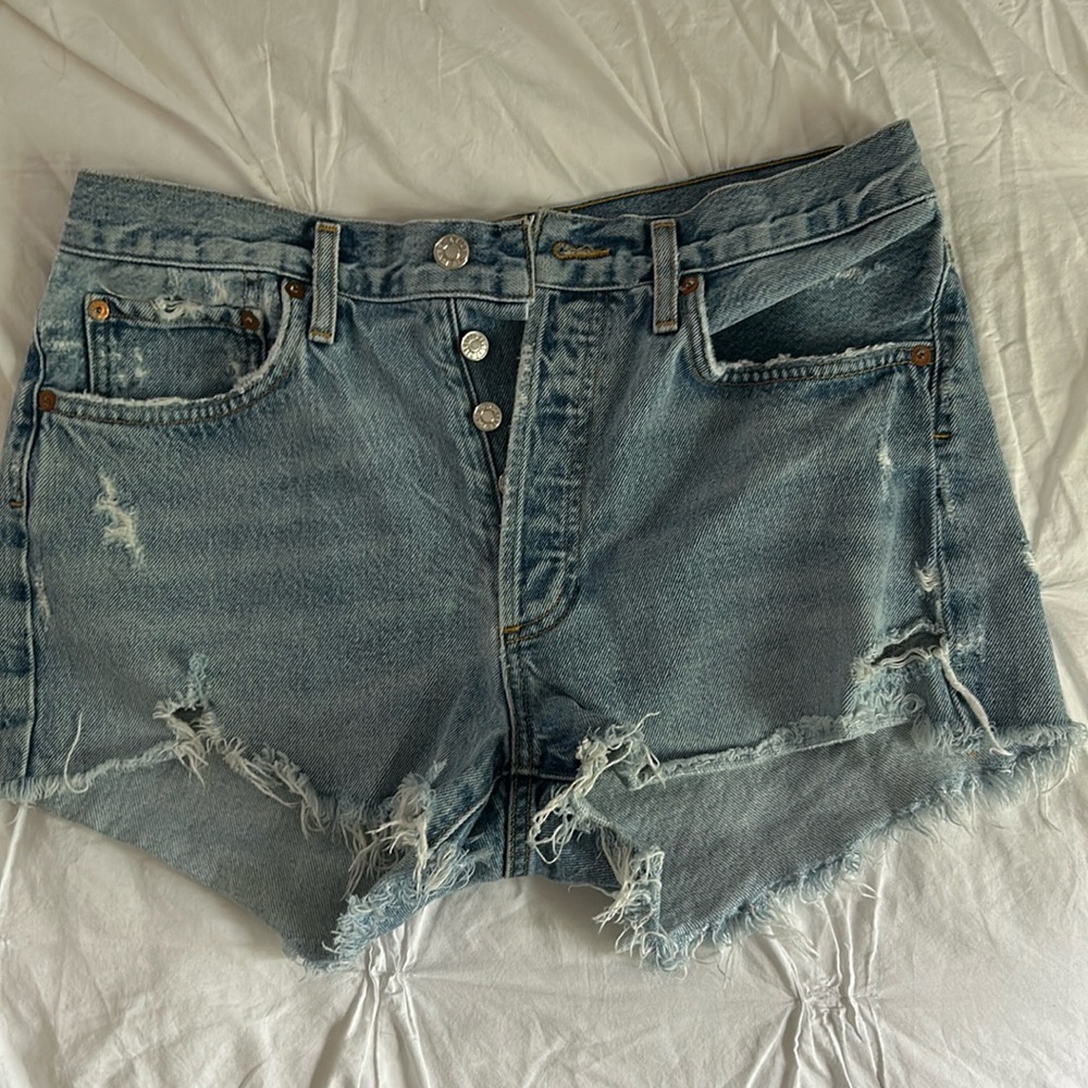 Agolde distressed Jean shorts